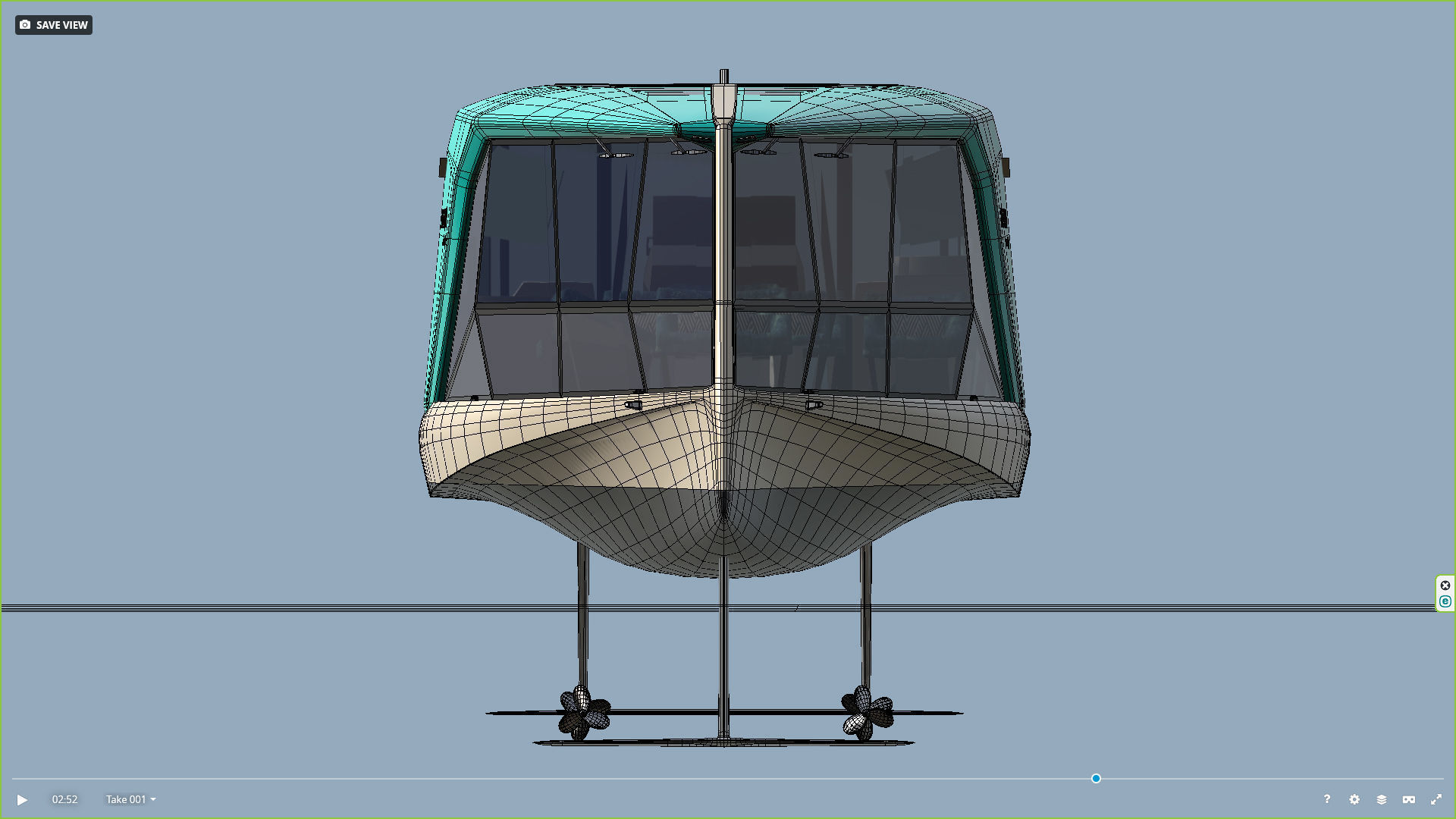 TYDE ICON Electric Yacht Low-poly 3D model_14