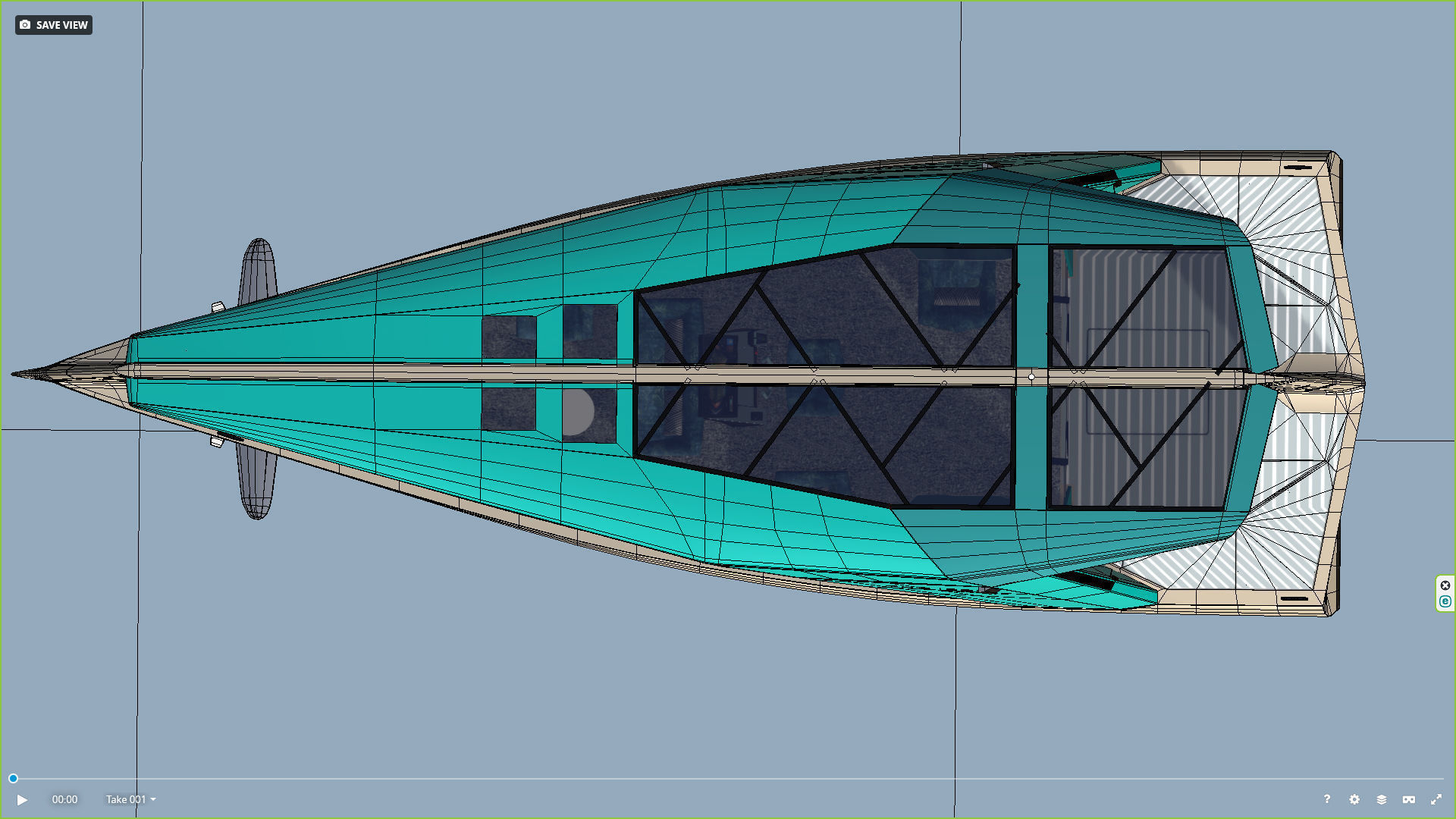 TYDE ICON Electric Yacht Low-poly 3D model_10