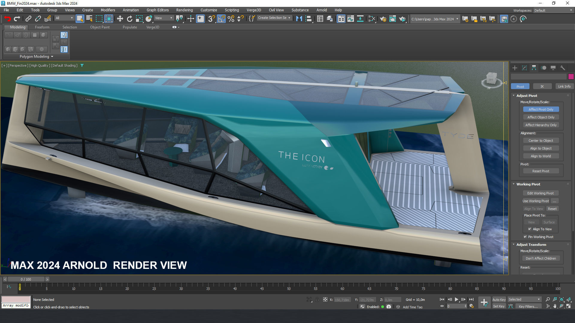 TYDE ICON Electric Yacht Low-poly 3D model_6