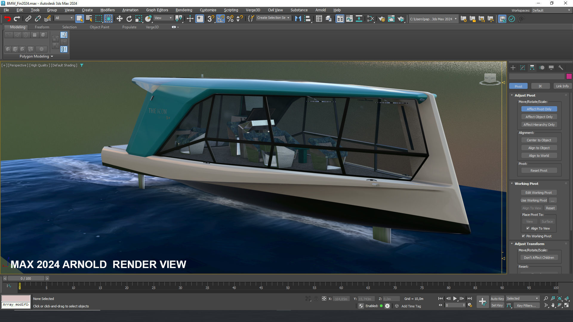 TYDE ICON Electric Yacht Low-poly 3D model_7