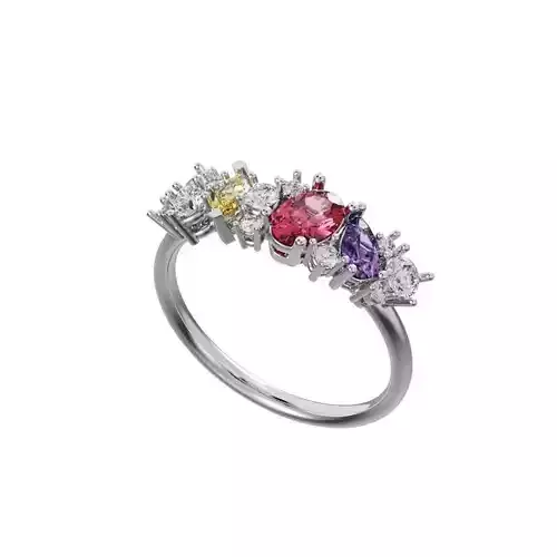 Cluster ring ready for 3d print