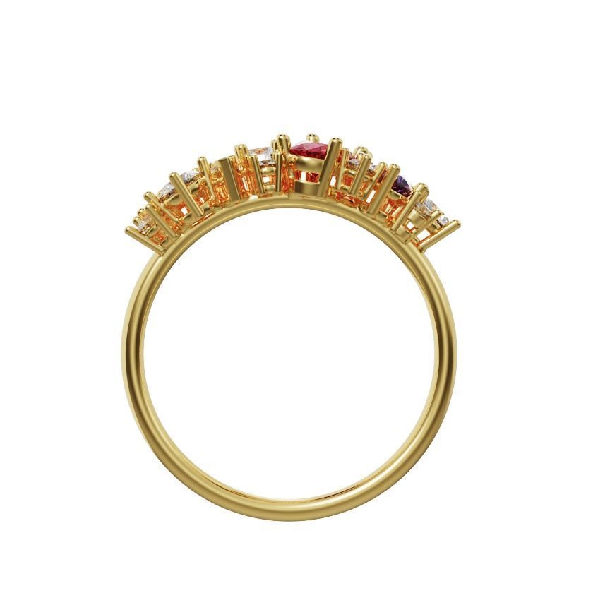 Cluster ring ready for 3d print 3D print model_16