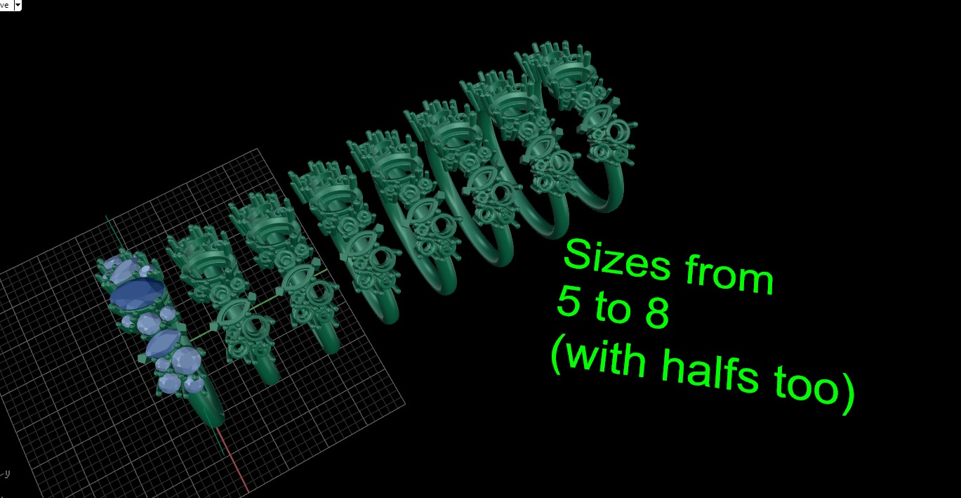 Cluster ring ready for 3d print 3D print model_3