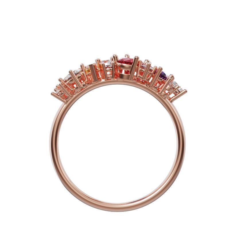 Cluster ring ready for 3d print 3D print model_6