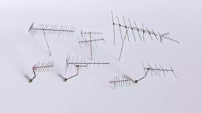 Rusty Old Tv antennas pack