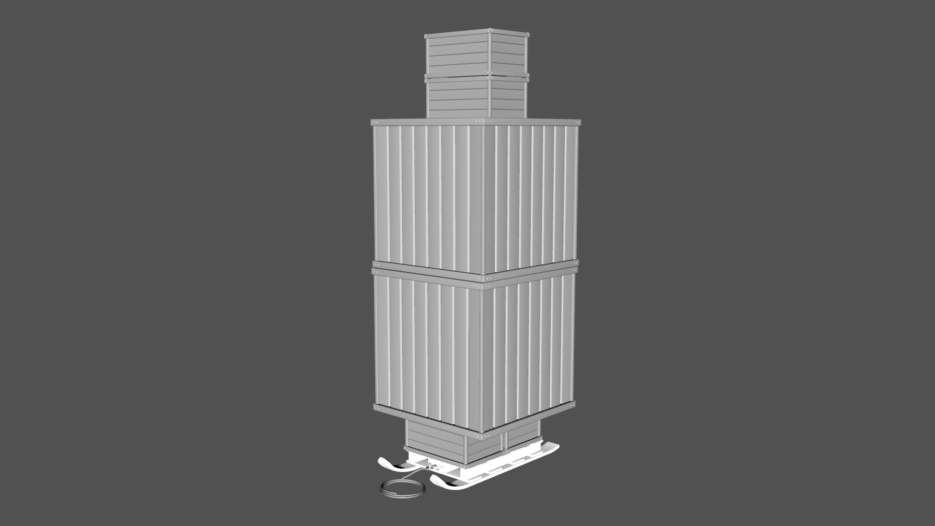 Crate for Christmas Low-poly 3D model_16