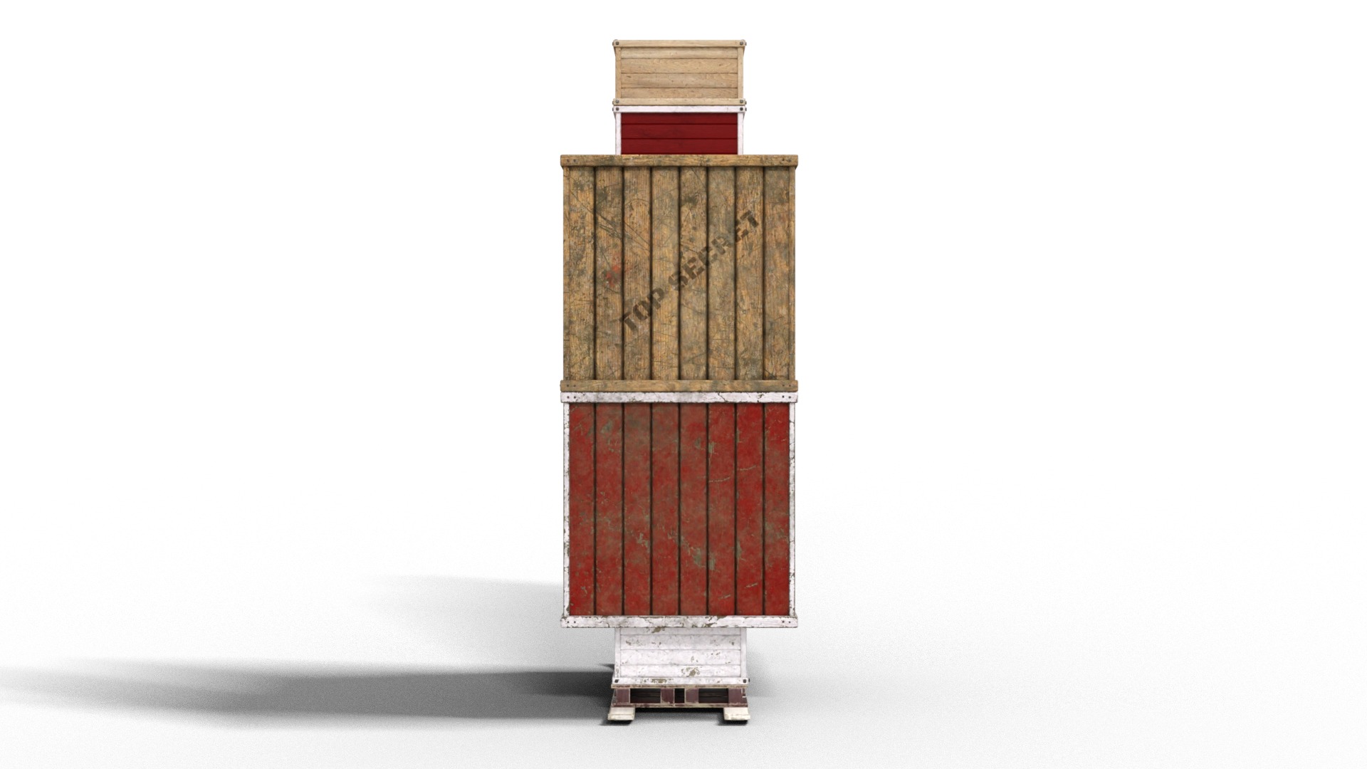 Crate for Christmas Low-poly 3D model_1