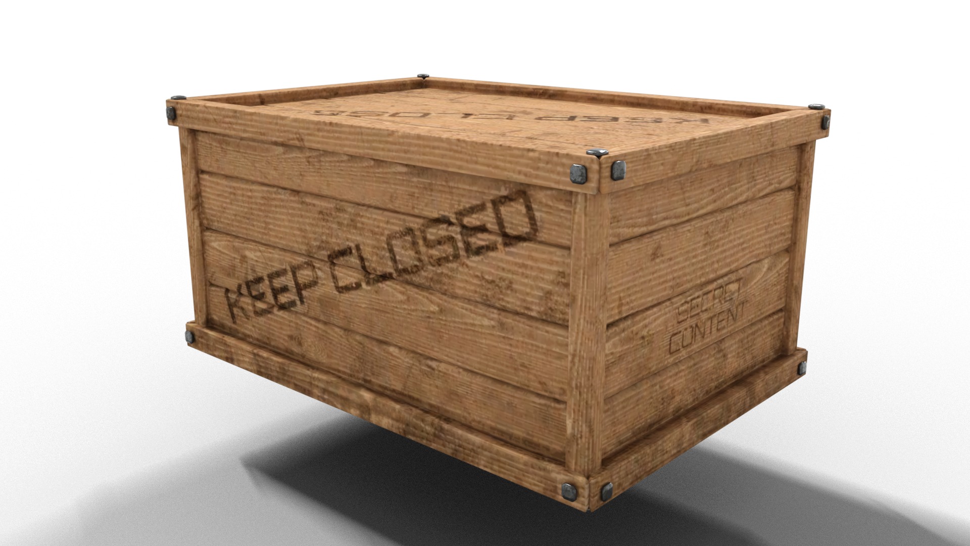 Crate for Christmas Low-poly 3D model_12