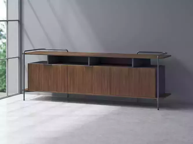 Alando 3 Doors Sideboard with Metal Frame