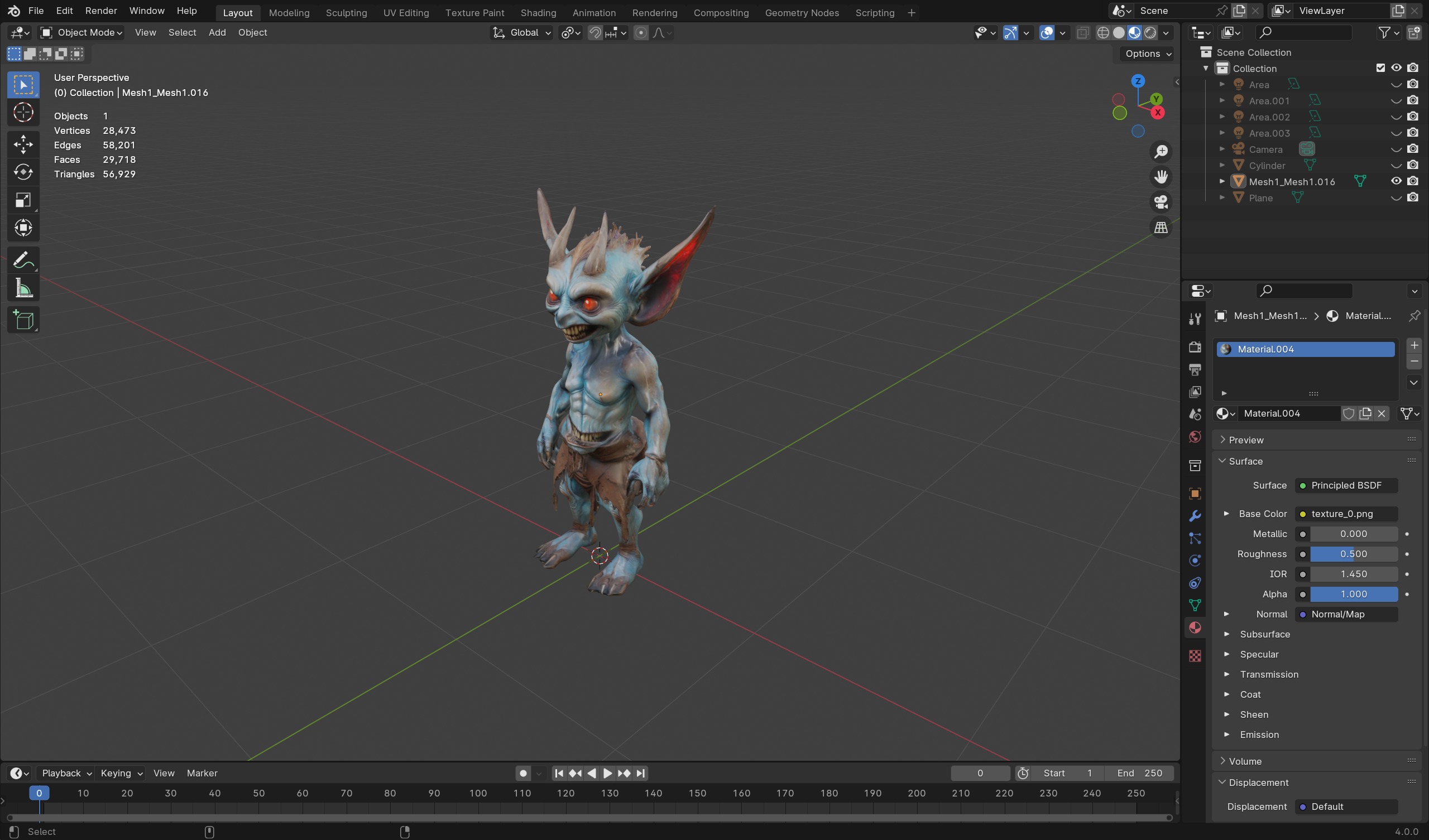 High-Quality Fantasy Goblin 3D Model - Game-Ready and Detailed Low-poly 3D model_3