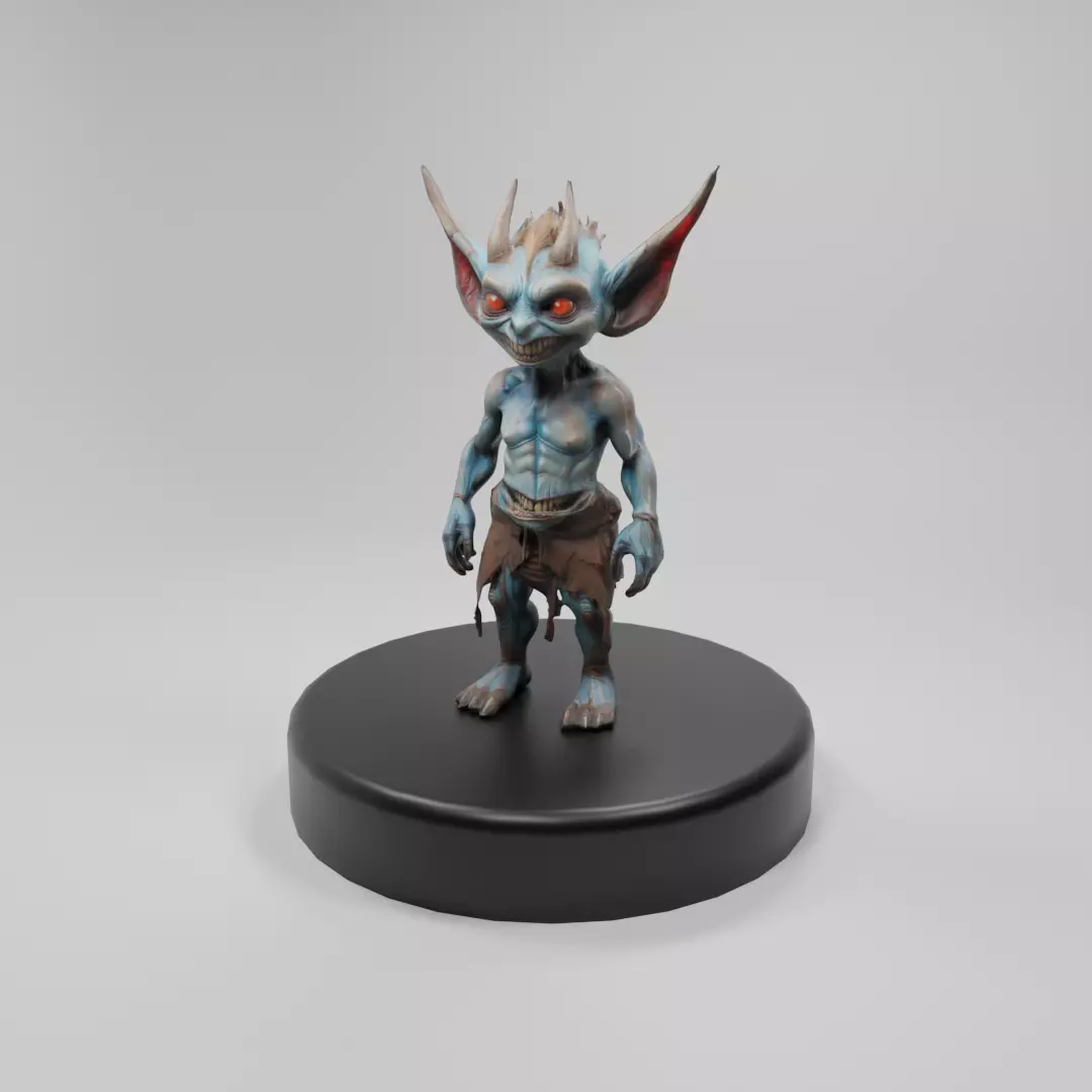 High-Quality Fantasy Goblin 3D Model - Game-Ready and Detailed Low-poly 3D model_0