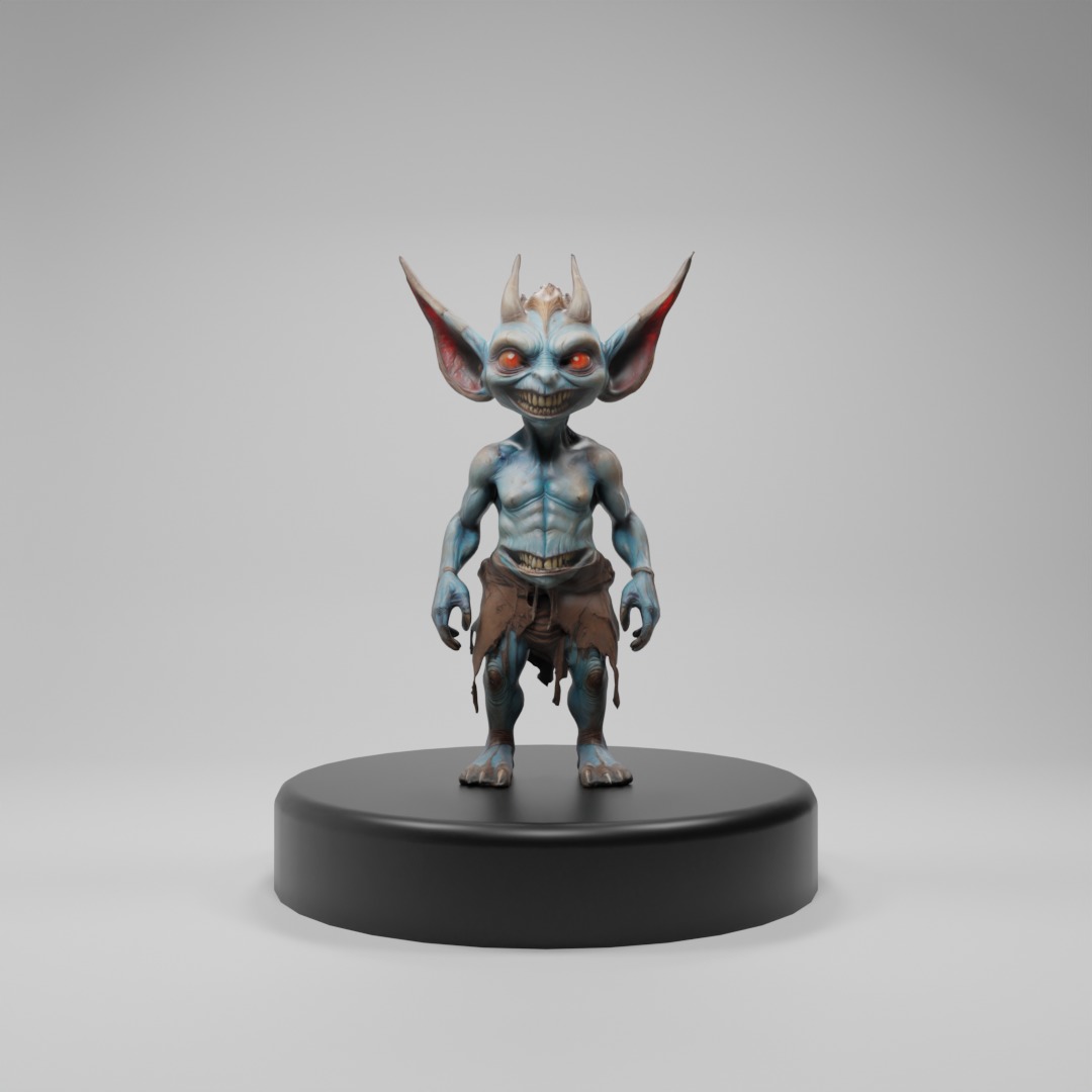 High-Quality Fantasy Goblin 3D Model - Game-Ready and Detailed Low-poly 3D model_1