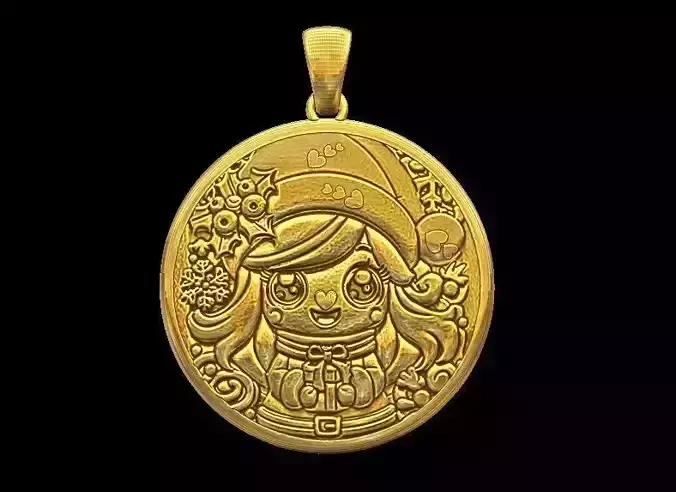 Cute Chrtistmas pendant 3D print model