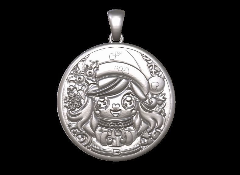 Cute Chrtistmas pendant 3D print model_1