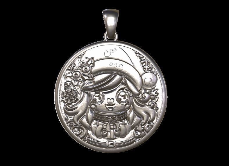 Cute Chrtistmas pendant 3D print model_4