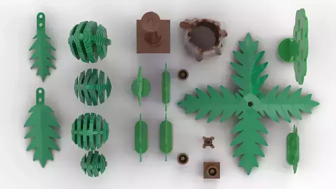 PixelBricks3D - LEGO Tree Pack