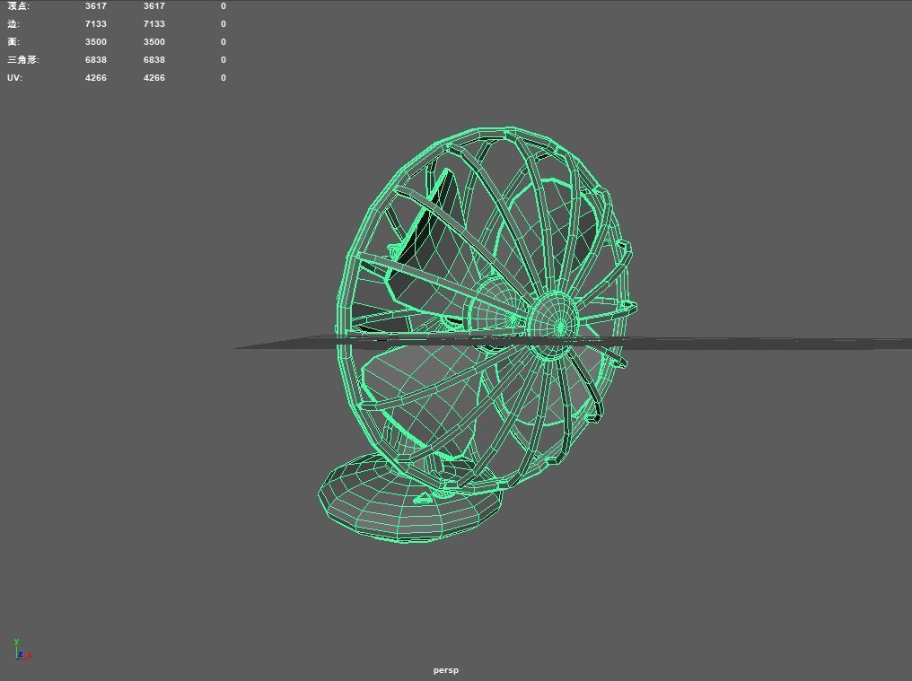 Electric fan Low-poly 3D model_2