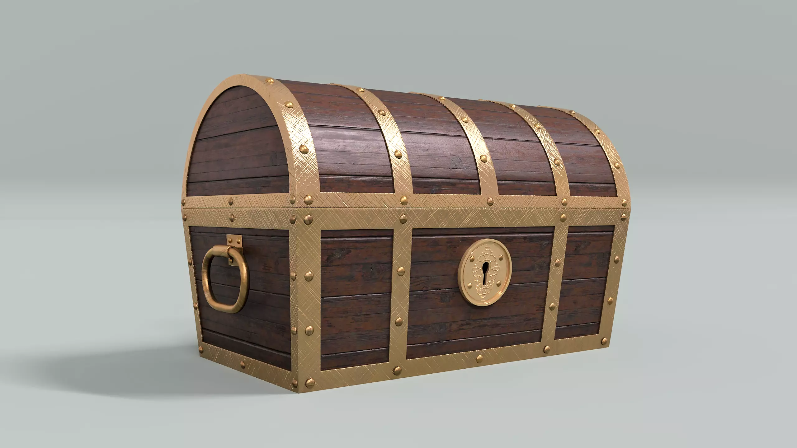 Treasure Chest Class 9th Low-poly 3D model_0