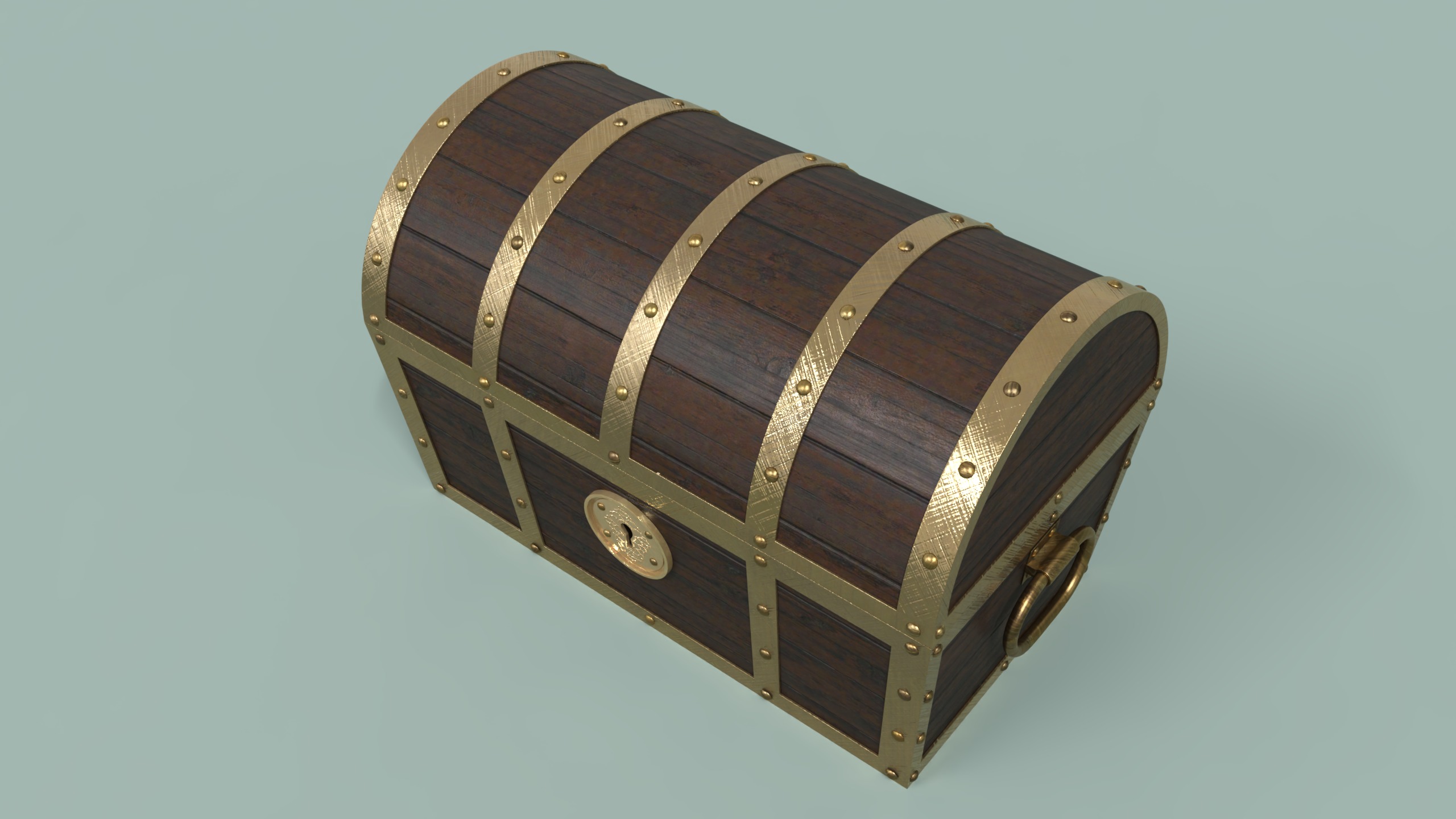 Treasure Chest Class 9th Low-poly 3D model_1