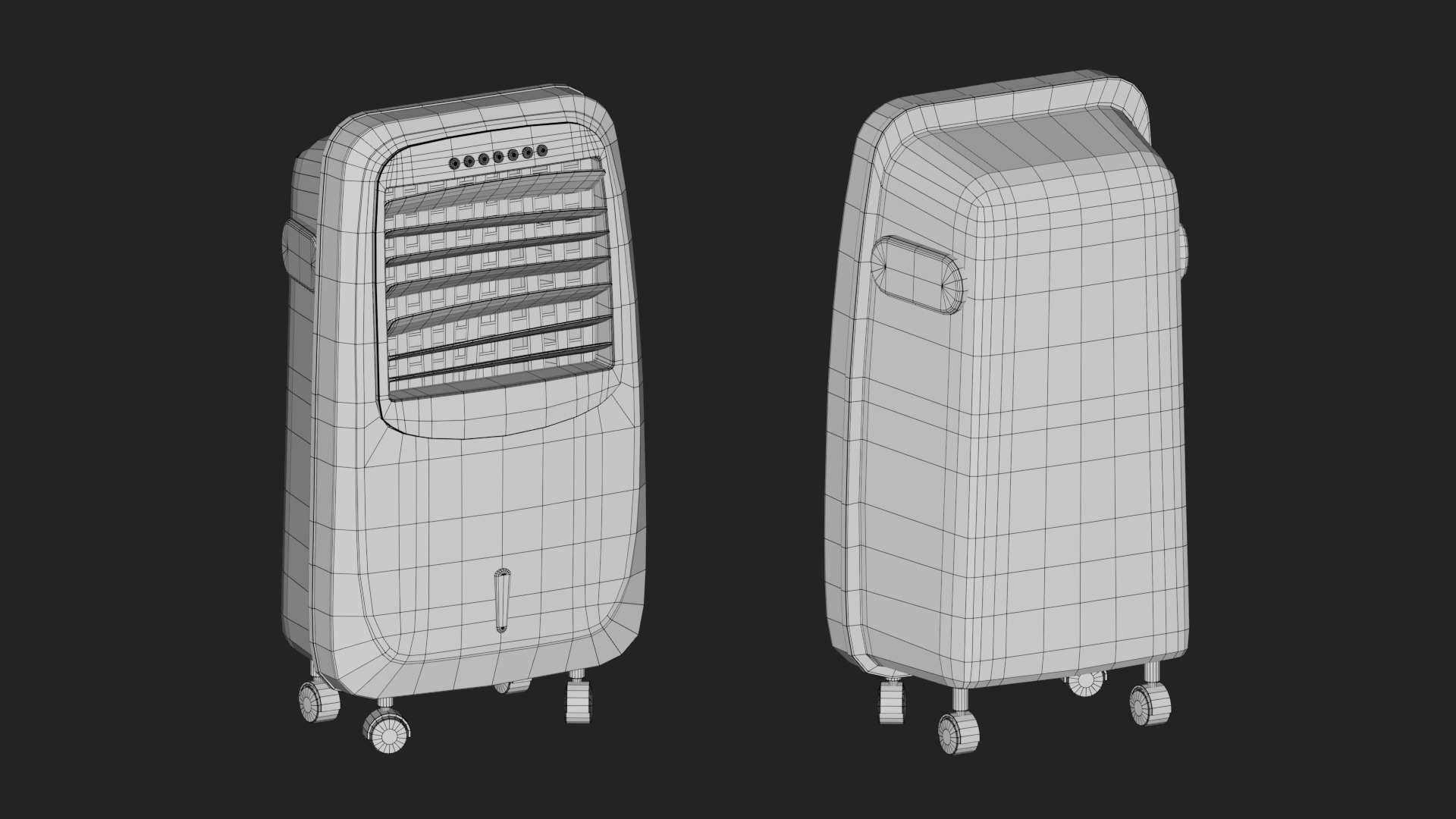 Skate Low-poly 3D model_3