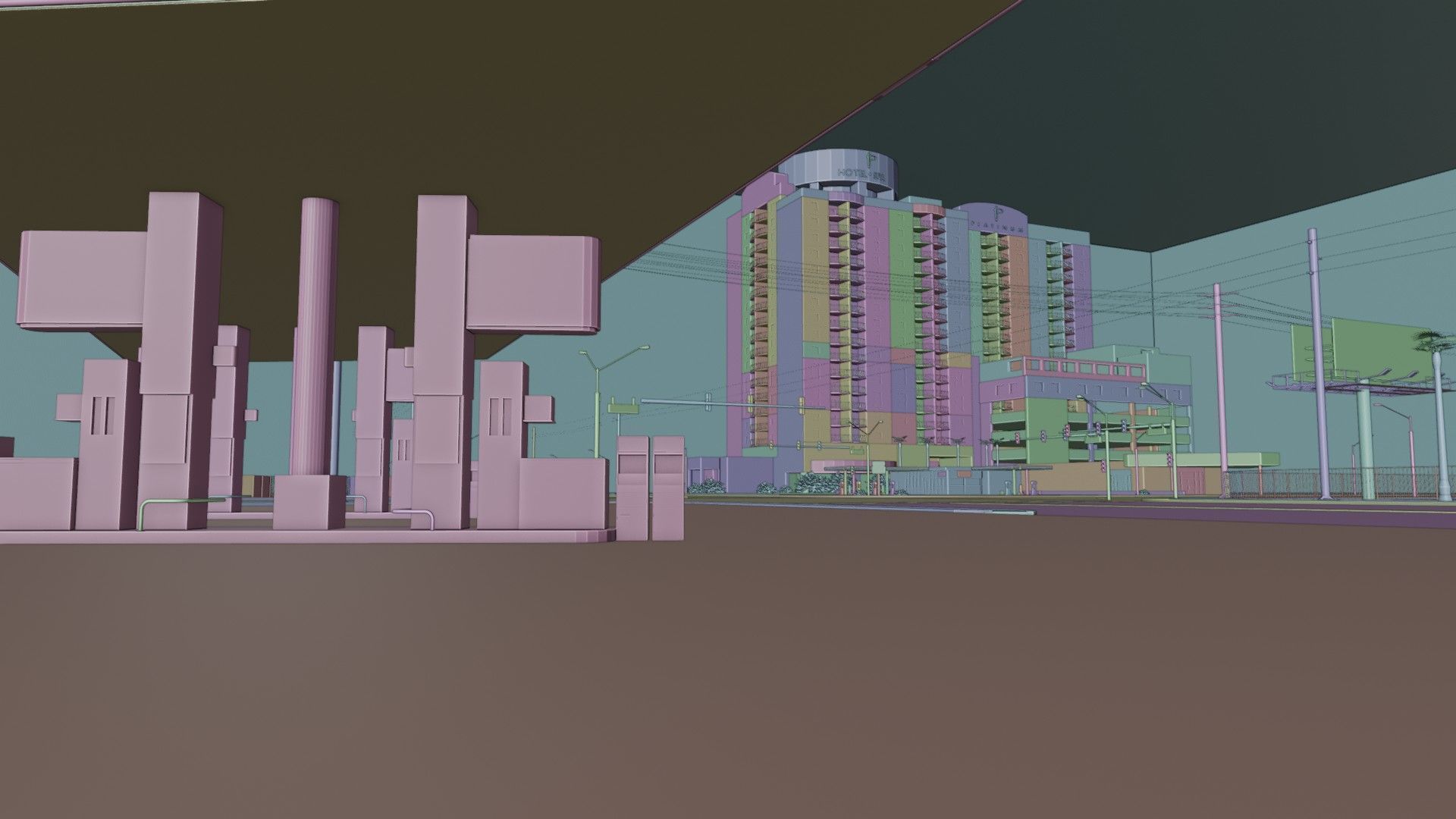 City intersection flamingo 3D model_20