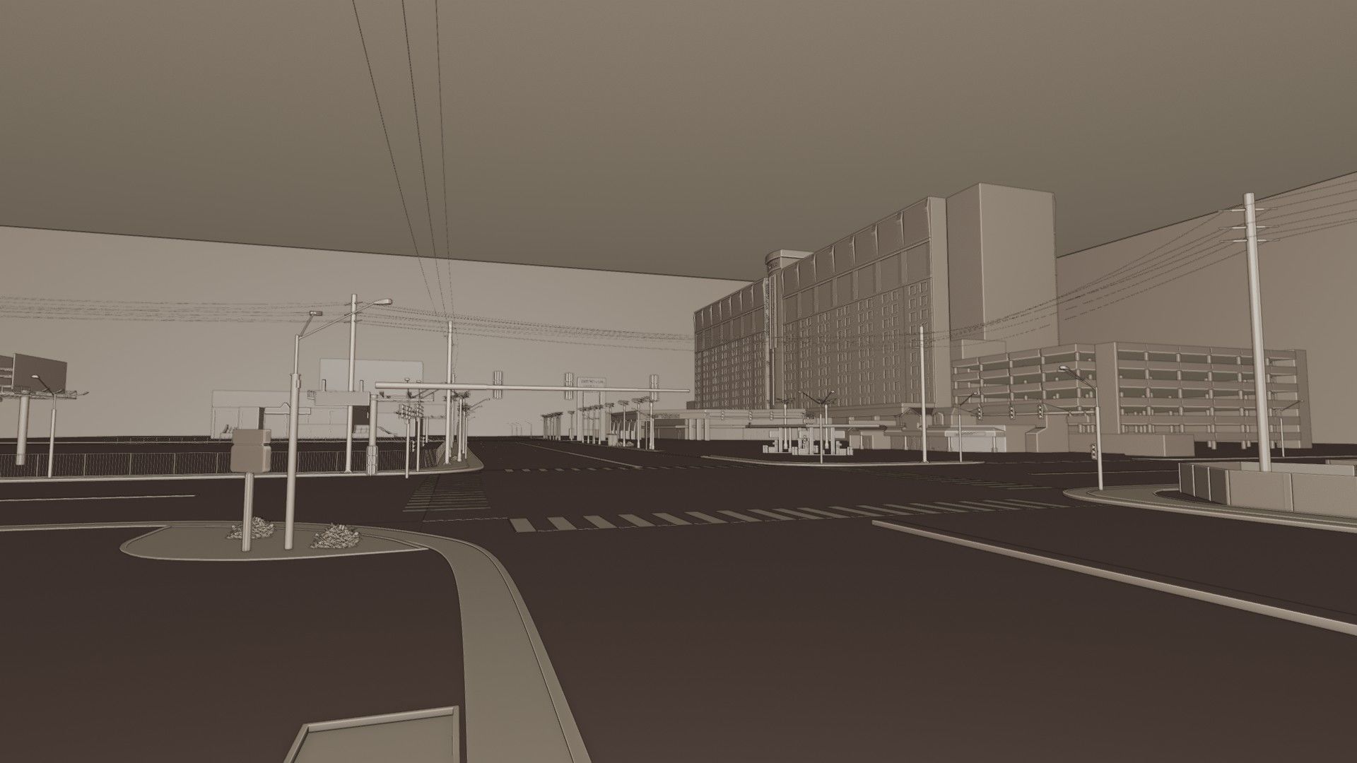 City intersection flamingo 3D model_18