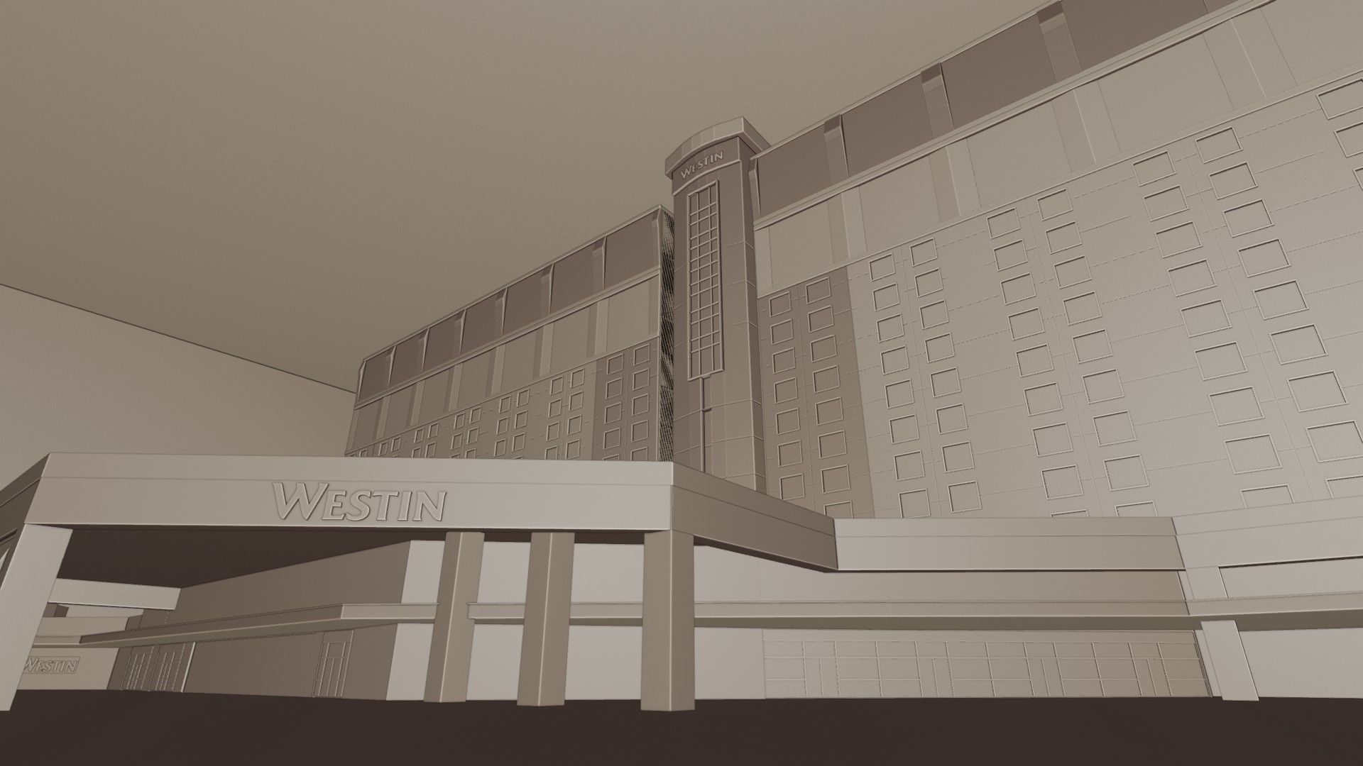 City intersection flamingo 3D model_19