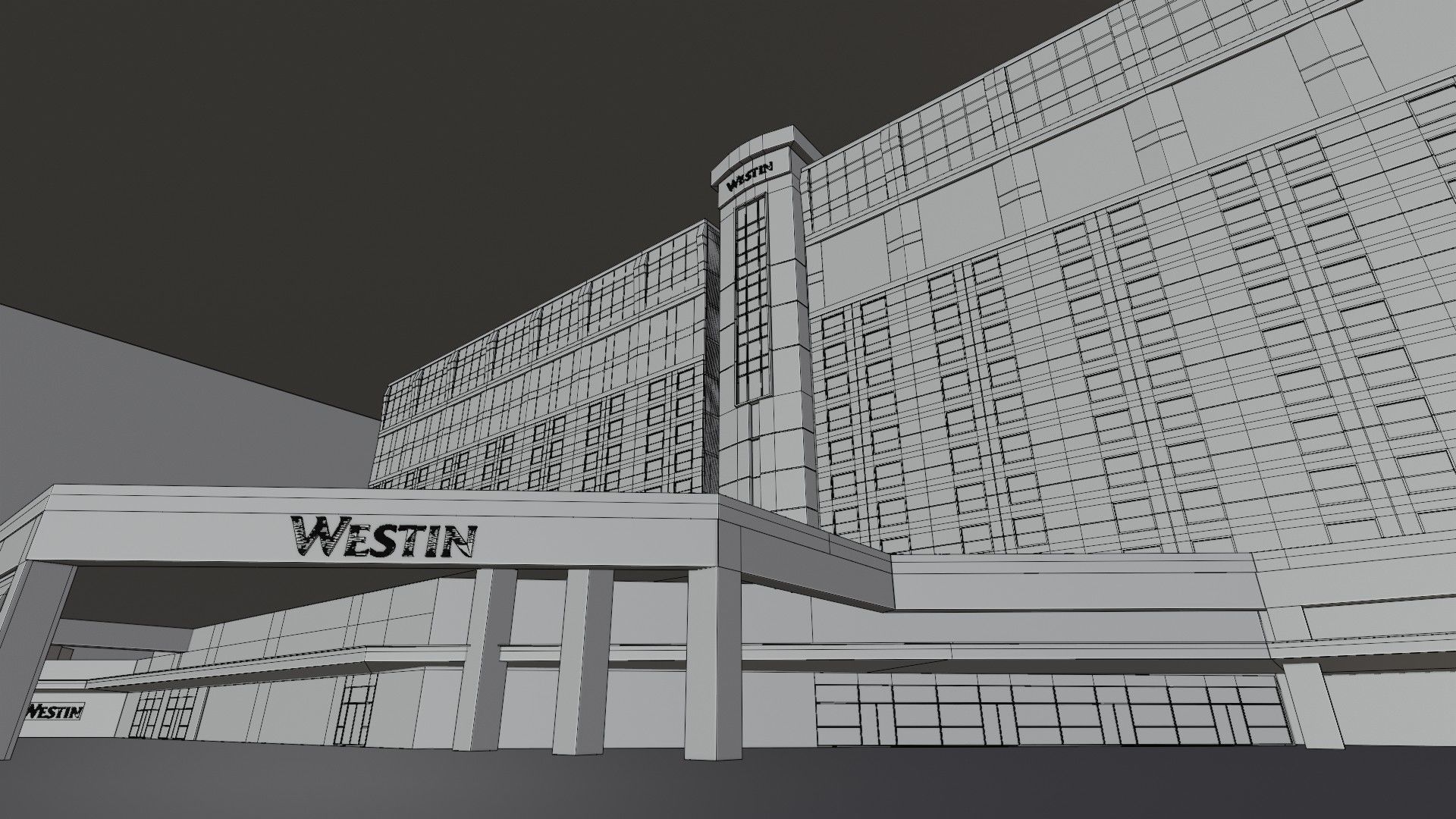 City intersection flamingo 3D model_14