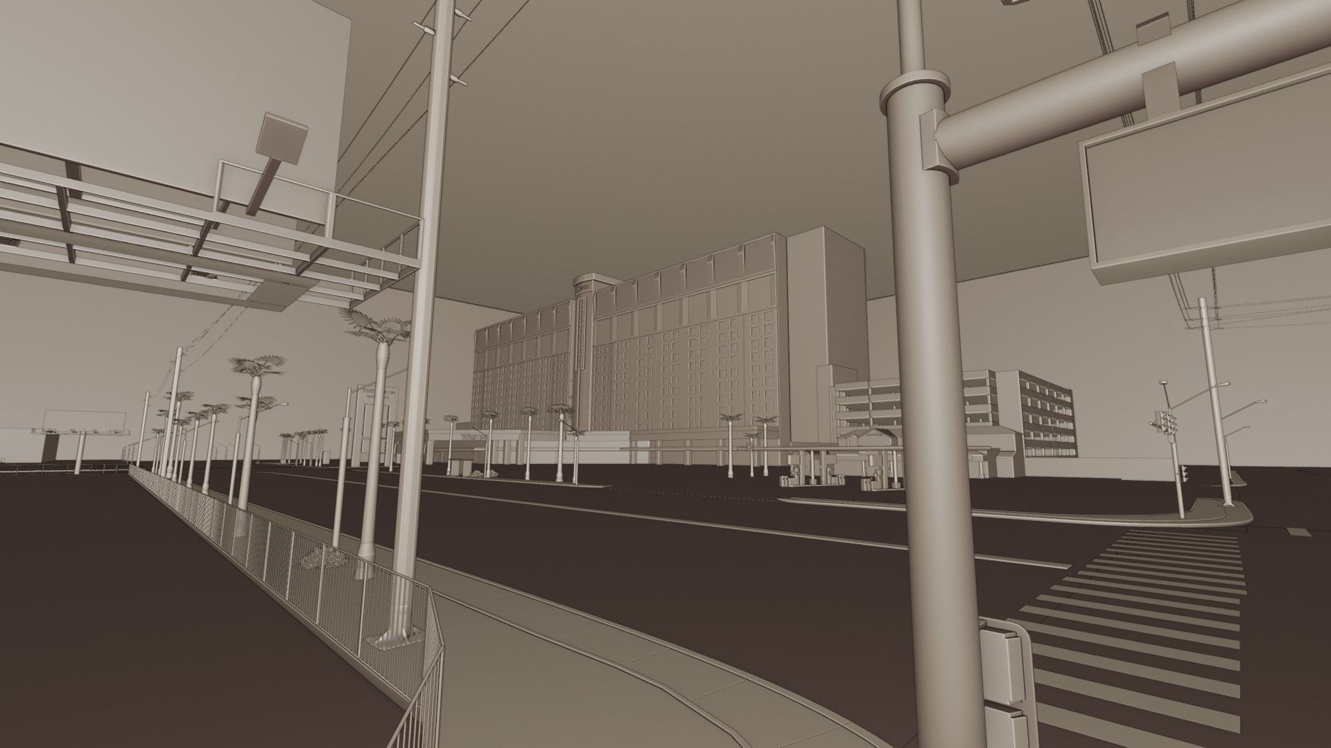 City intersection flamingo 3D model_16