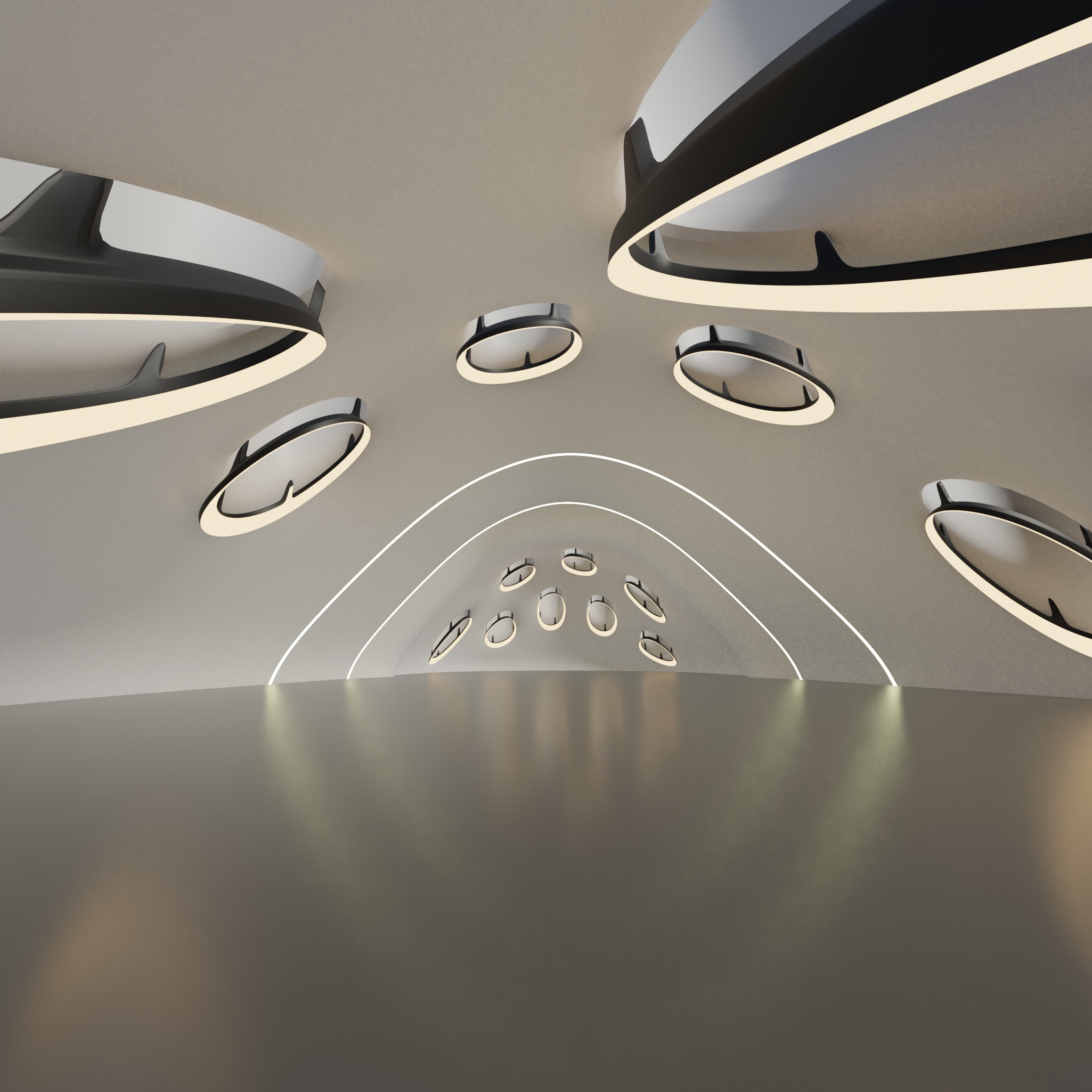 Bio-bionics style interior design Futuristic Futuristic 3D model_3