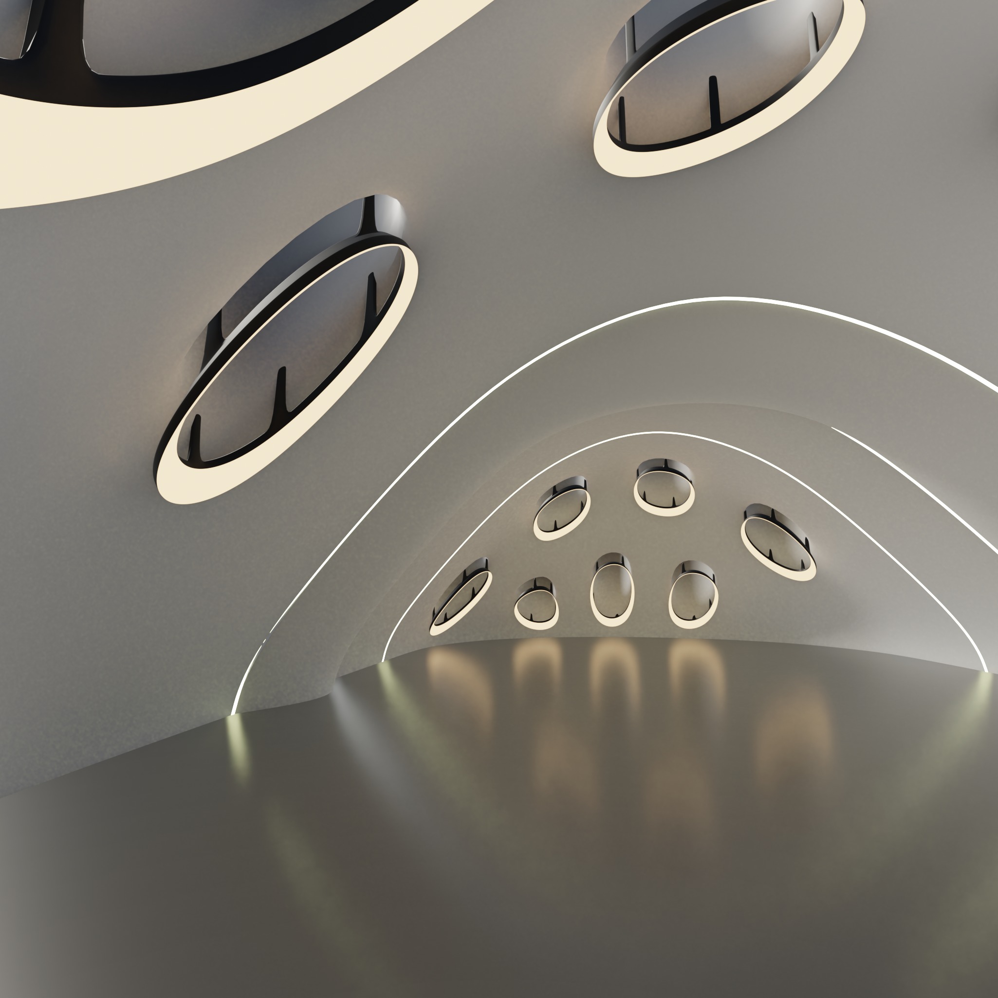 Bio-bionics style interior design Futuristic Futuristic 3D model_15