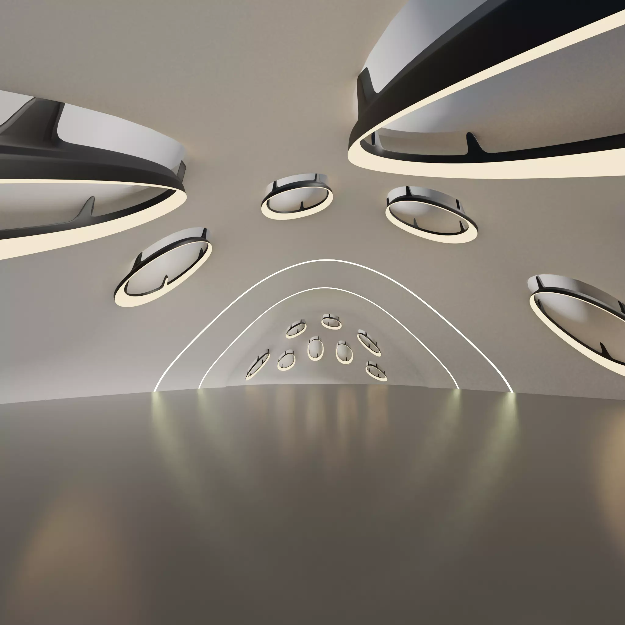 Bio-bionics style interior design Futuristic Futuristic 3D model_0
