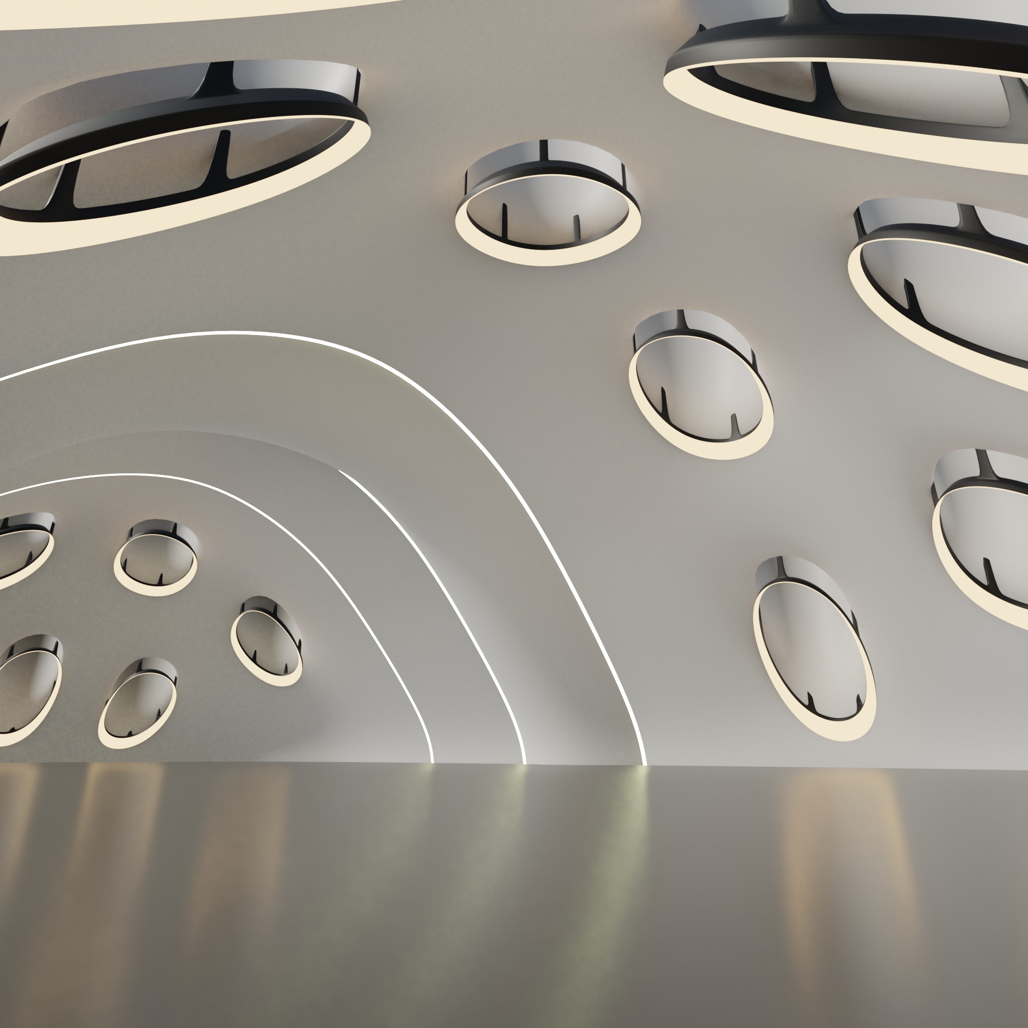 Bio-bionics style interior design Futuristic Futuristic 3D model_10