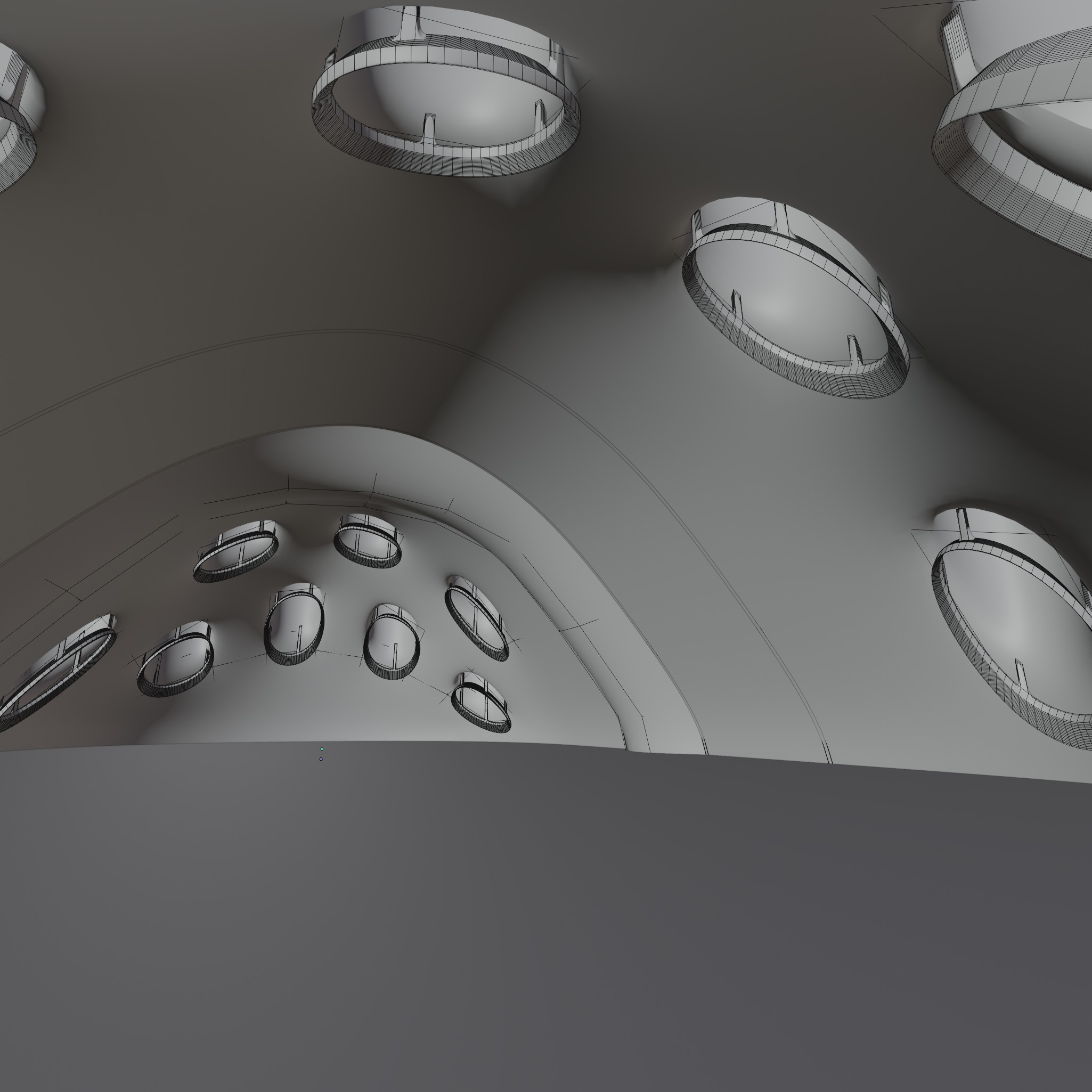 Bio-bionics style interior design Futuristic Futuristic 3D model_9