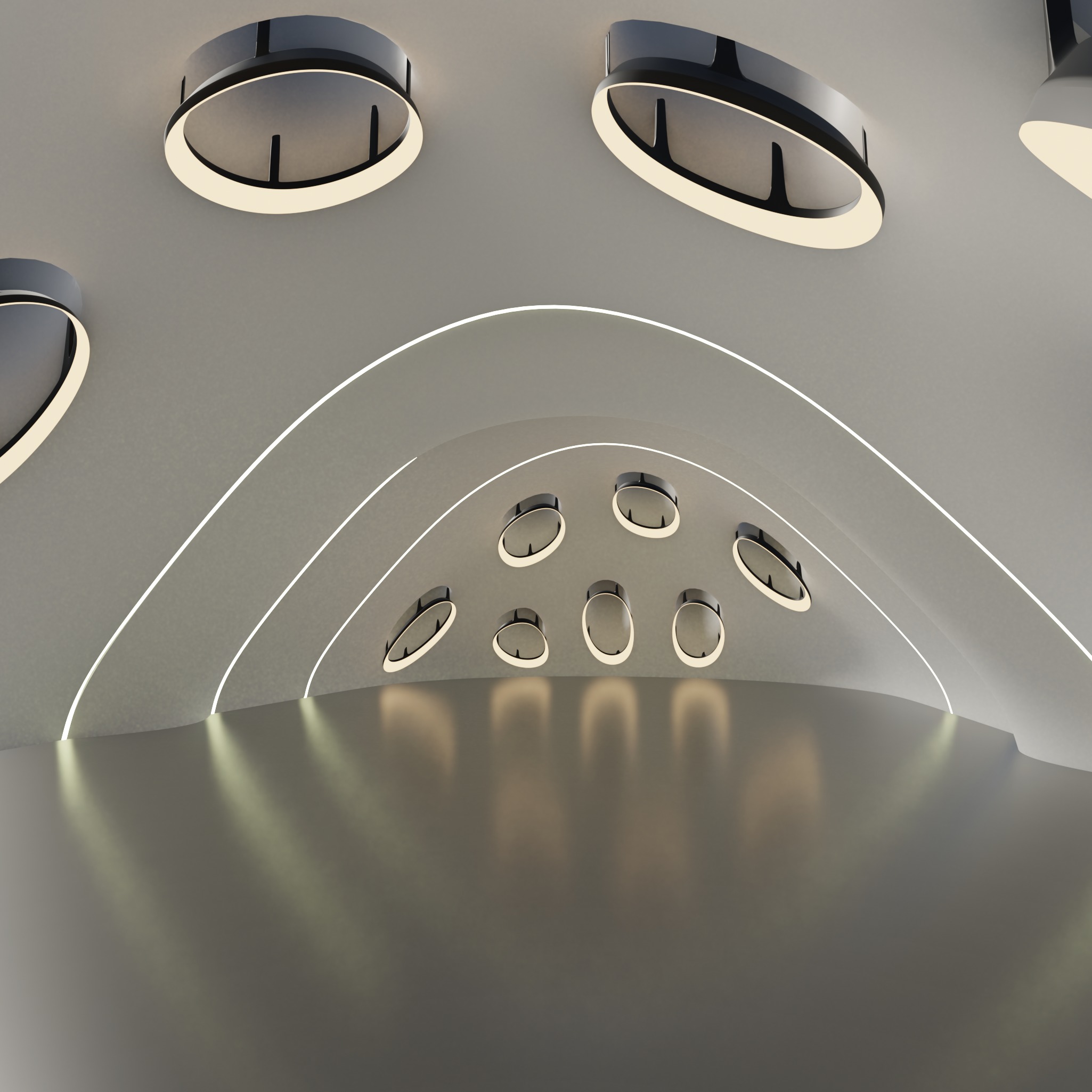 Bio-bionics style interior design Futuristic Futuristic 3D model_5