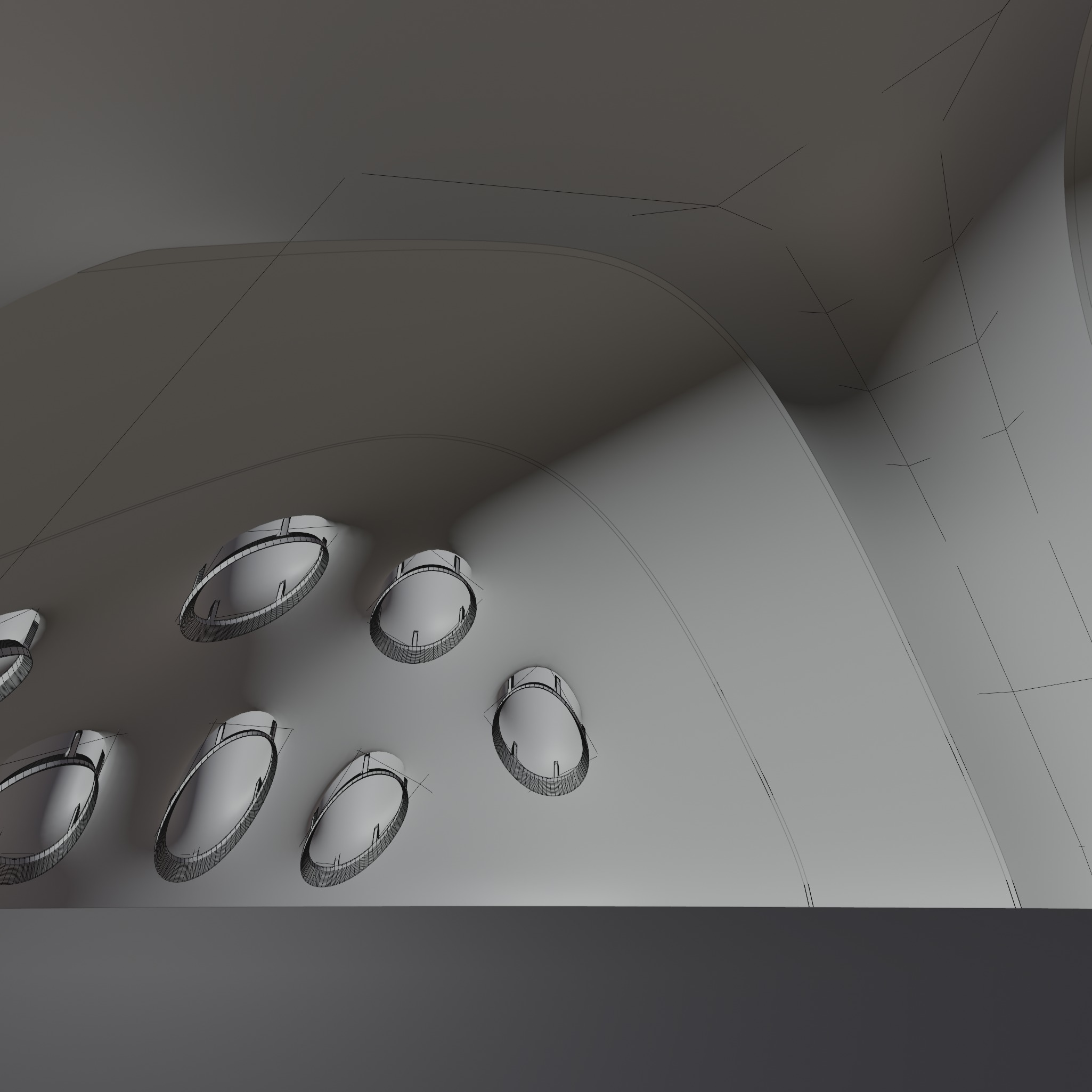 Bio-bionics style interior design Futuristic Futuristic 3D model_13