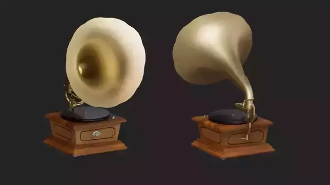 phonograph Low-poly 3D model