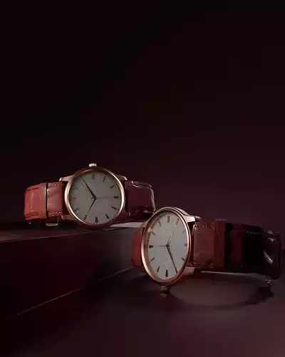 Rose Gold Luxury Watch Model 3D Blender 3D model