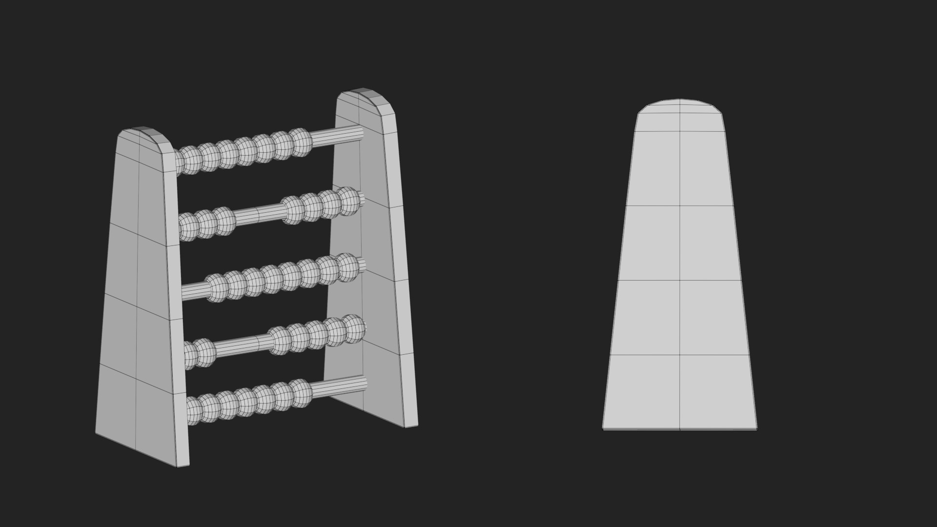 abacus Low-poly 3D model_3