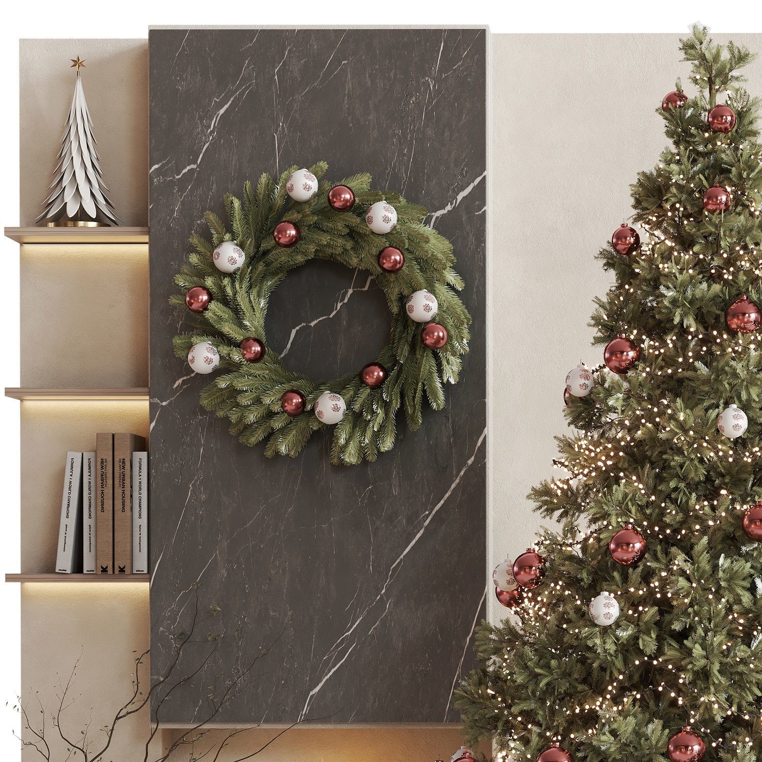 Christmas Tree and Decoration Set 012 3D model_3