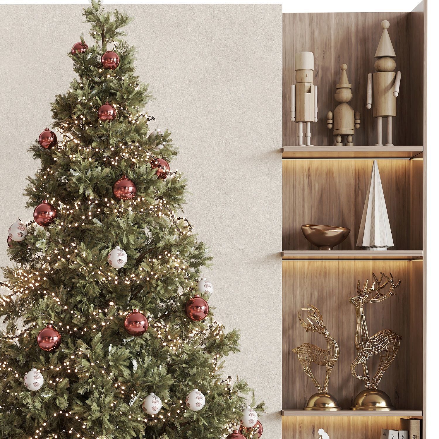 Christmas Tree and Decoration Set 012 3D model_2