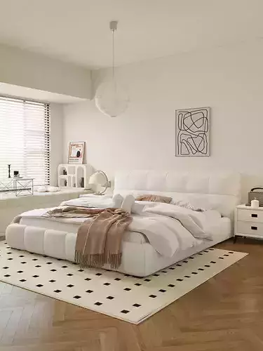 Comfortable bedroom interior scene  3D model