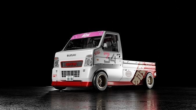 Tuned Suzuki Carry Truck 2002-2013 with original body 3D model
