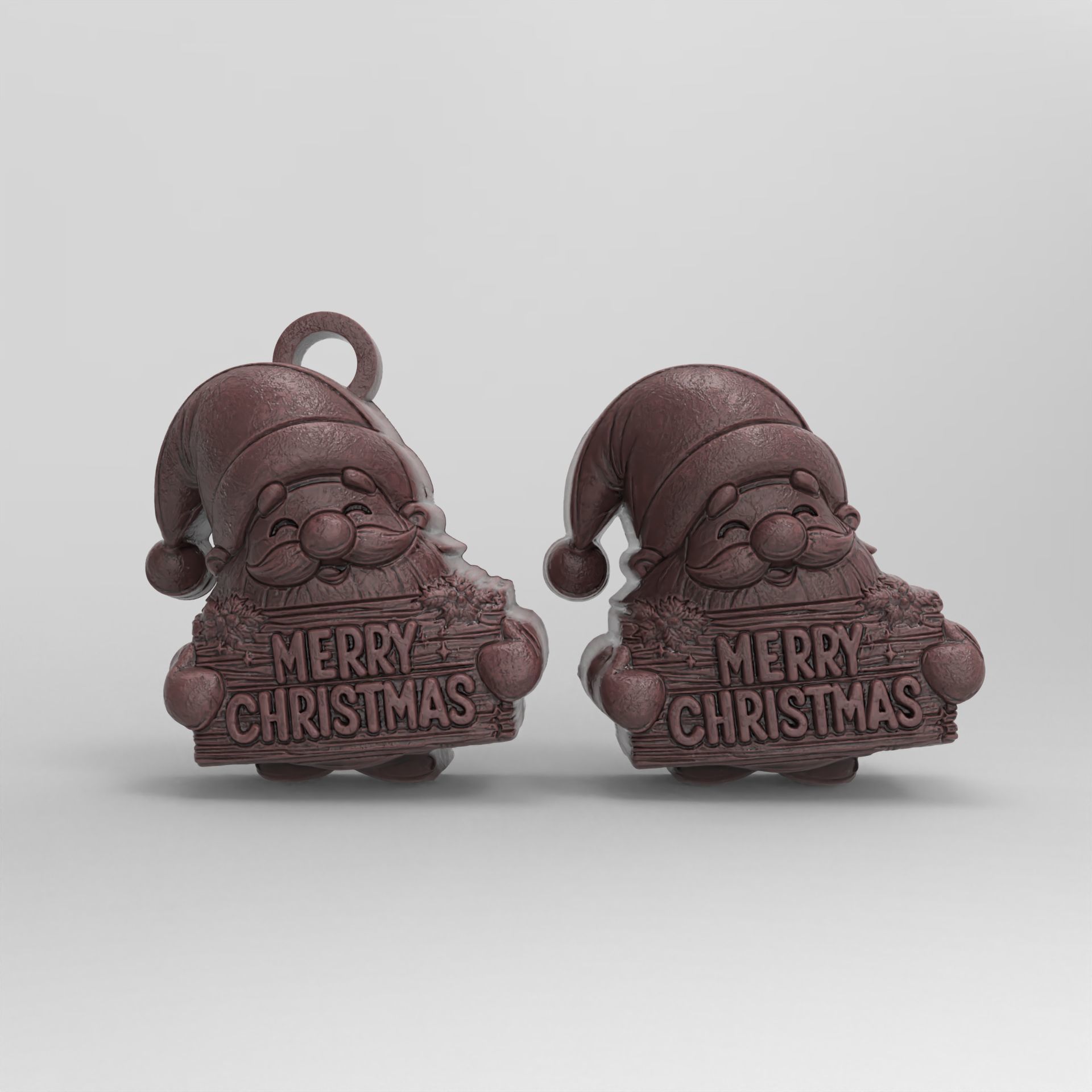 sanda with christmas wish board decor  3D print model_2
