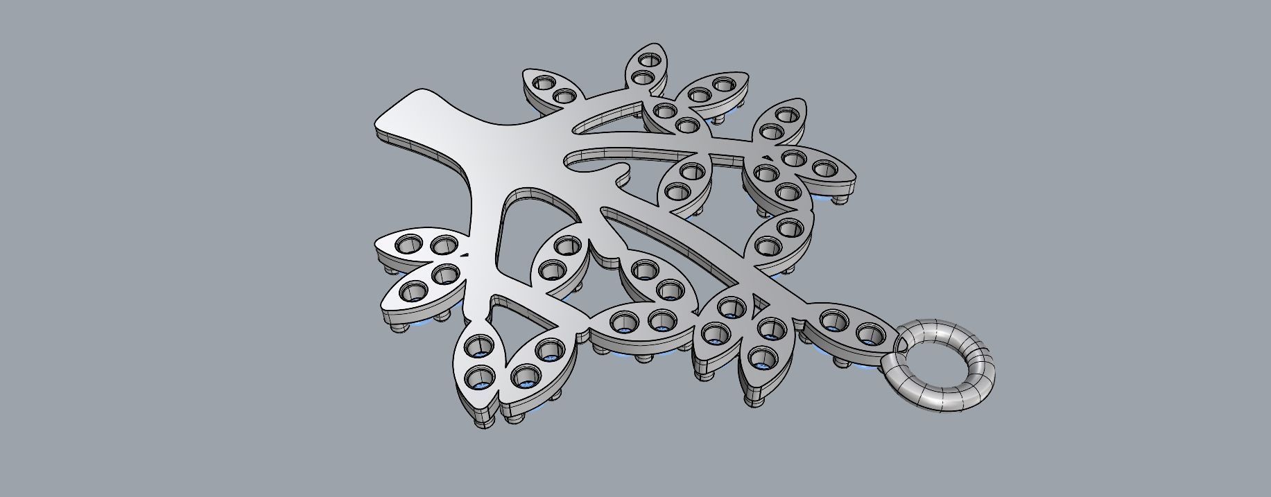 Tree of Life Diamonds Pendant 3D print model_10