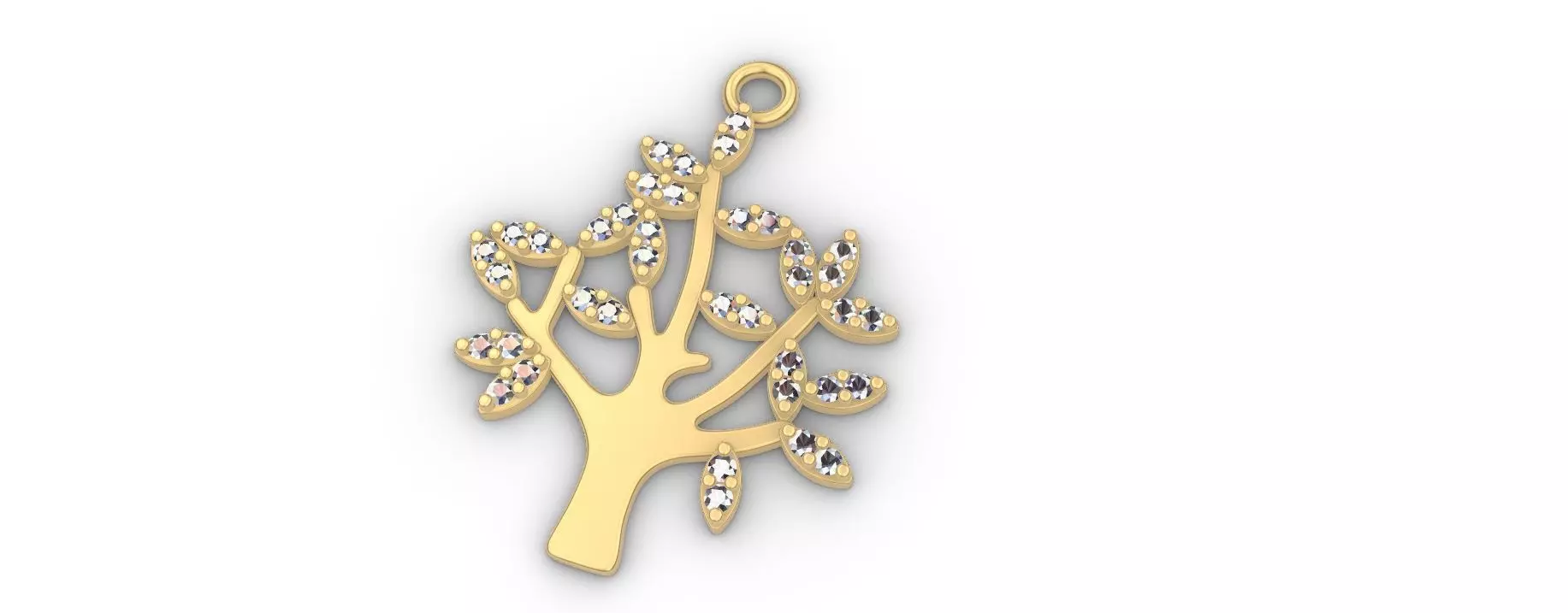 Tree of Life Diamonds Pendant 3D print model_0