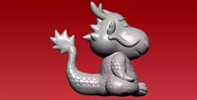 Dragon sitting in heaven - 3D print 3D print model