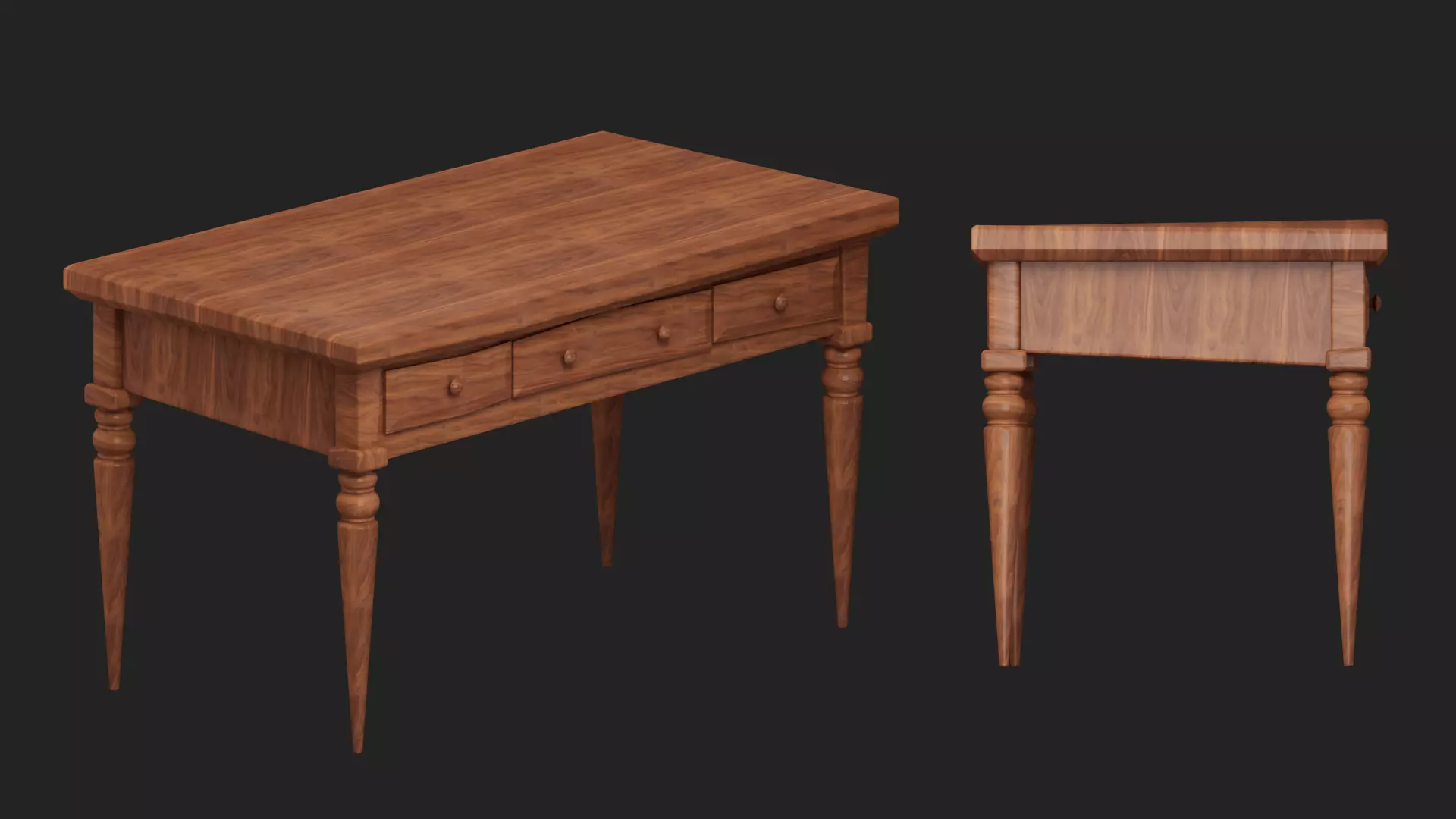 Table Low-poly 3D model_0