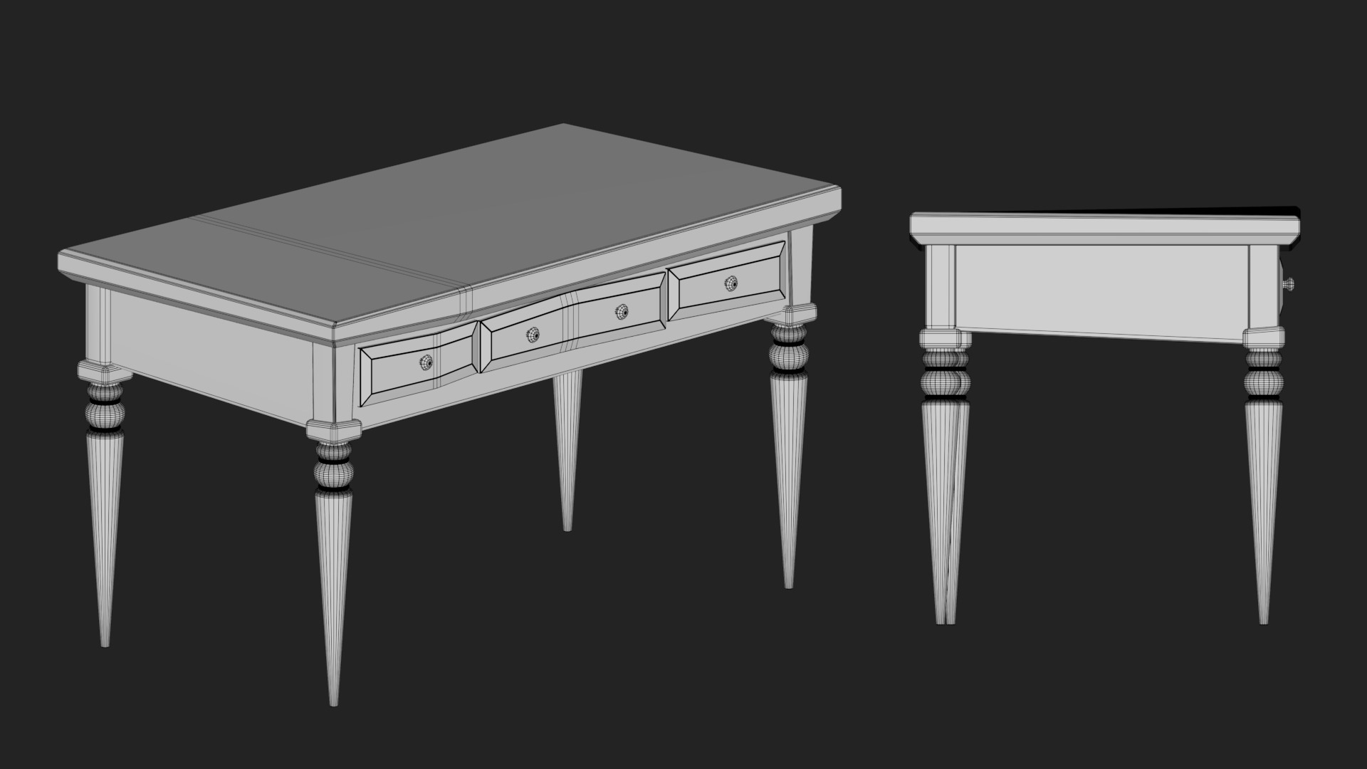 Table Low-poly 3D model_1