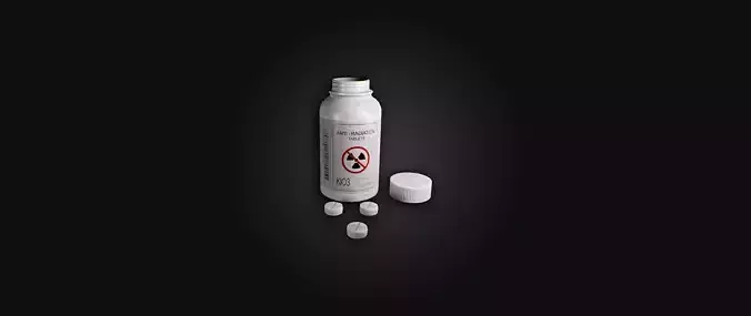Anti Radiation Pill Bottle I PBR Model I Game Ready